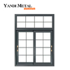Yandi high quality aluminum profile double glass sliding window Horizontal window glass