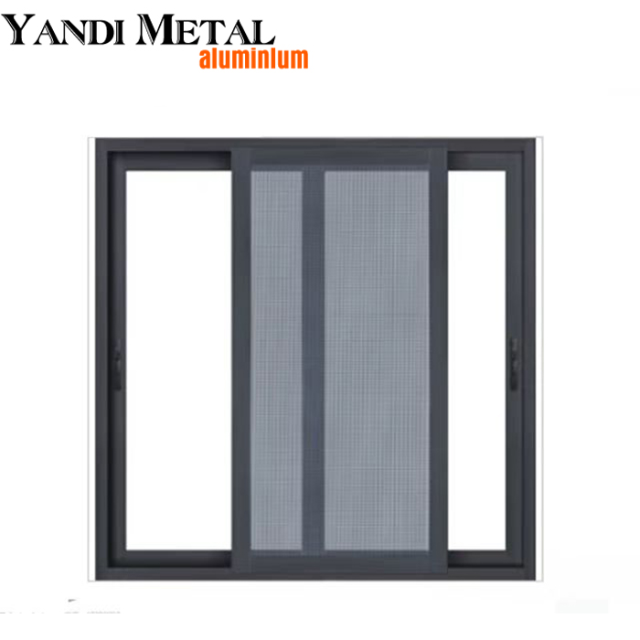 Newly designed aluminum door folding aluminum frame modern interior glass double folding front door