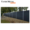 Green Aluminum Wpc garden fence panel design waterproof Wpc composite fence Outdoor black aluminum Wpc fence