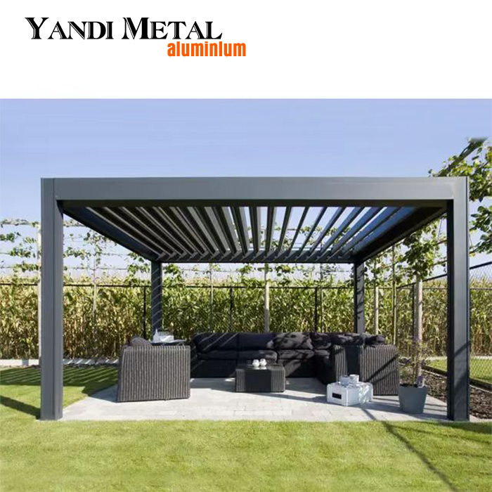 Bioclimate external electric shutters aluminum pergola manufacturer Tianpeng pergola electric shutters outdoor aluminum pergola