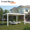 4*6 garden exterior leisure bioclimatic adjustable gazebo Louver roof Electric aluminum pergola Waterproof aluminum pergola