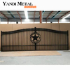 Hot selling powder paint Aluminum door design aluminum garden fences and gates