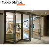 Modern wholesale double glazing large powder coated aluminum folding doors