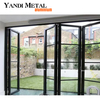 Double glazed exterior accordion folding aluminum doors double folding doors