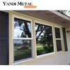 New design aluminum frame double glass swing inside opening window safety glass aluminum sliding window