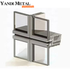 Invisible frame aluminum curtain wall, glass aluminum curtain wall facade, manufacturer glass curtain wall aluminum profile