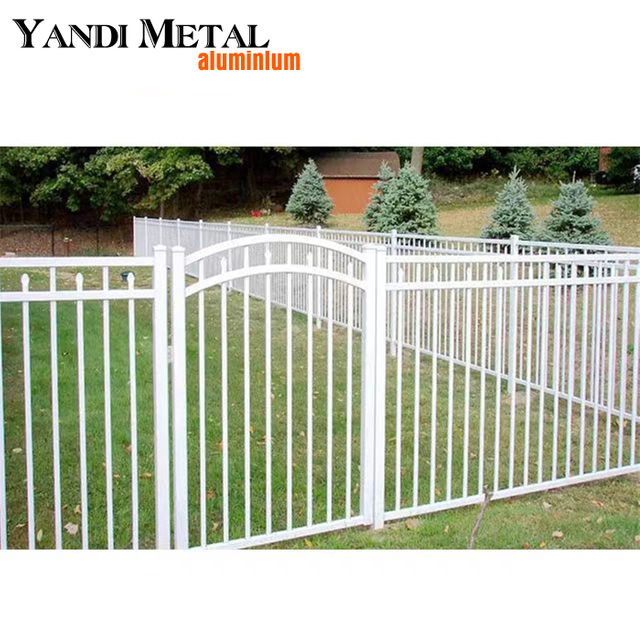 New arrival factory direct aluminum plate fence post white black villa backyard picket security aluminum fence