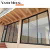 Design custom size double glass aluminum window toughened glass aluminum frame horizontal sliding window
