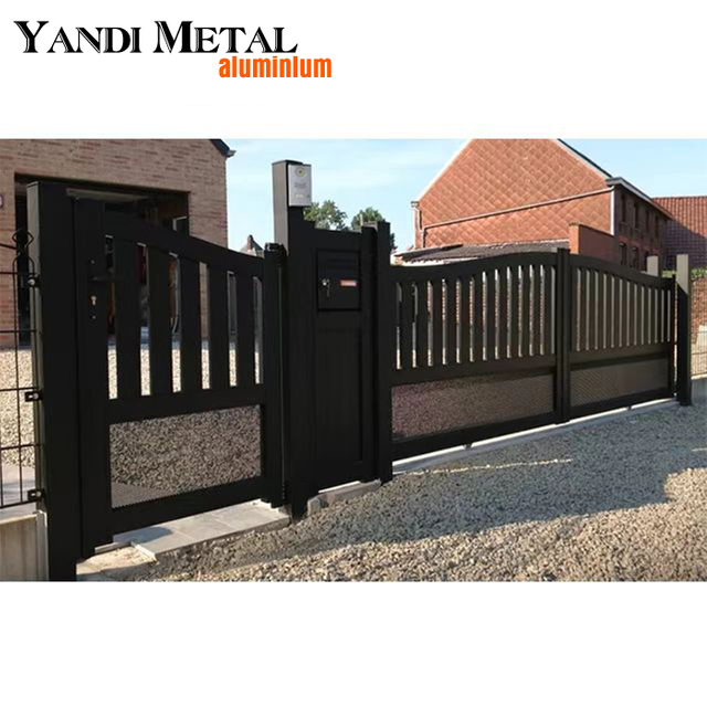 Fashion aluminum post fence The latest industrial swing door Aluminum door automatic