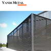 Aluminum fence Metal residential boundary horizontal slats Aluminum louver fence High security fence panel white black