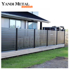 Modern design Modular fence Aluminum metal horizontal patio privacy slatted fence panel outdoor garden fence