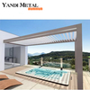 Luxury Aluminum Garden Adjustable outdoor gazebo Custom modern electric aluminum louvers glass pergola