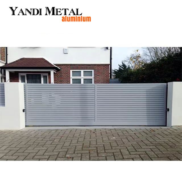 Electric aluminum door automatic motor sliding sliding door residential aluminum driveway door cantilever system