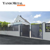 New fashion aluminum outdoor gates Modern automatic doors Aluminum profile fence slats house gates