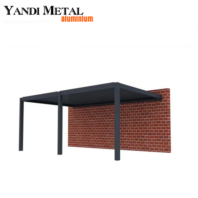 Yandi aluminum pergola outdoor garden wall hanging aluminum pergola manual electric custom pergola aluminum profile