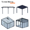 Modern aluminum terrace roof manhole cover pavilion Glass garden outdoor pavilion Aluminum awning pavilion system