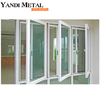 Aluminum New design powder-coated double tempered aluminum glass hinged door with German hardware