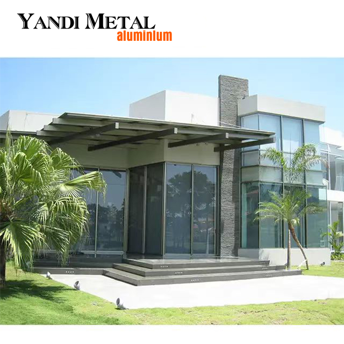Topwindow hot break bar frameless profile aluminum glass and aluminum curtain wall