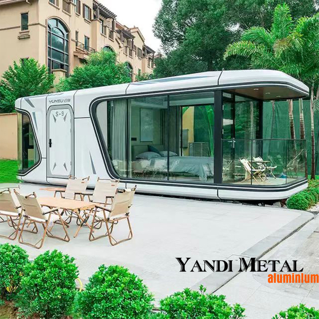 Economical mobile prefabricated 2 bedroom small family cabin Prefabricated space capsule Smart container cabin