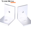 Custom extruded aluminum L-shaped corner section bracket and existing mold bending, welding and punching processing services