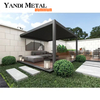 Custom size outdoor aluminum rainproof electric louver pergola Bioclimatic aluminum pergola with LED lighting system