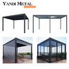 4*6 garden exterior leisure bioclimatic adjustable gazebo Louver roof Electric aluminum pergola Waterproof aluminum pergola