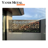 Decorative outdoor laser cut aluminum metal garden privacy folding screen perforated metal screen panel