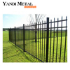 Outdoor garden and home with black fence aluminum alloy fence panels and aluminum metal fence