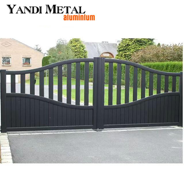 Residential courtyard electric lane aluminum door Simple European swing automatic aluminum door