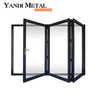 Double glazed exterior accordion folding aluminum doors double folding doors