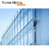 High quality double toughened glass composite glass window perforated aluminum curtain wall profile panel