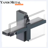 Invisible frame aluminum curtain wall, glass aluminum curtain wall facade, manufacturer glass curtain wall aluminum profile