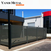 Aluminum louver garden fence panels designed for professional private metal modern slatted fence heavy duty horizontal fence