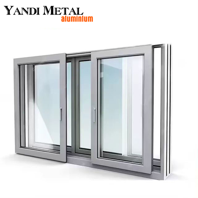 Yandi Aluminum professional design can be customized double glazing aluminum insulation window with screen