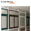 Design custom size double glass aluminum window toughened glass aluminum frame horizontal sliding window