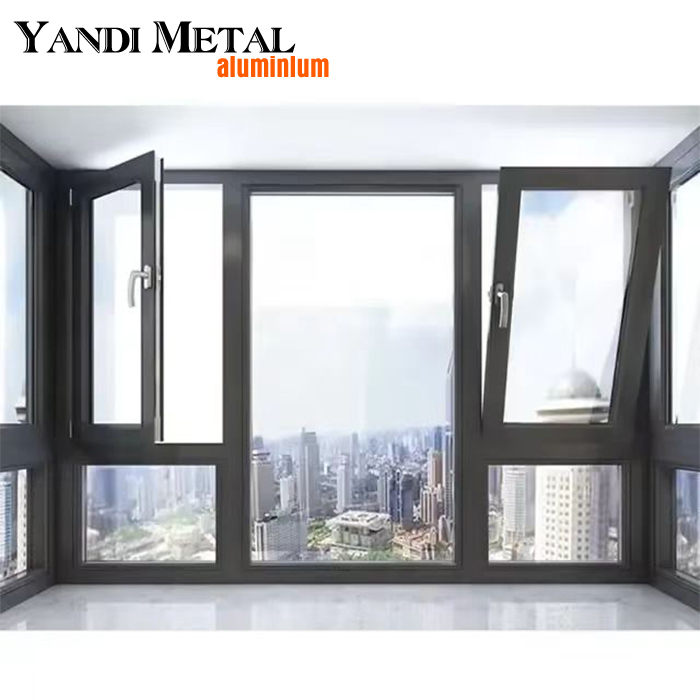 Long life double sash window Single sash window aluminum double housing soundproof window