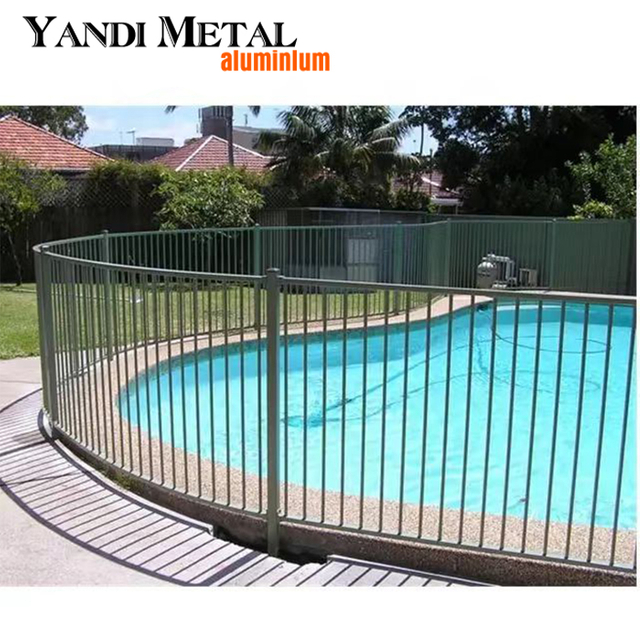 Hot selling flat top swimming pool safety metal fence balcony powder coated aluminum alloy pool fence