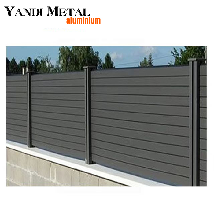 Top metal guardrail plate waterproof UV protection outdoor garden privacy aluminum guardrail plate