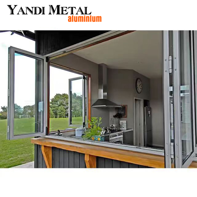 Residential double glazing hot break aluminum window frame to the inside casement window tilt and turn arch