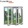 Popular modern design aluminum profile glass bathroom balcony bedroom sliding door Indian with gauze mesh