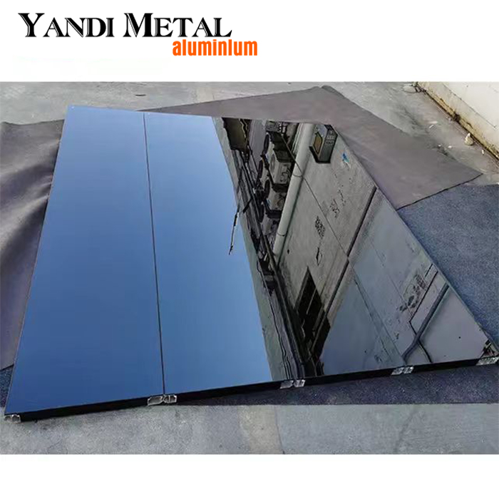 American Black color mirror design combines aluminum garage doors with modern automatic glass garage doors