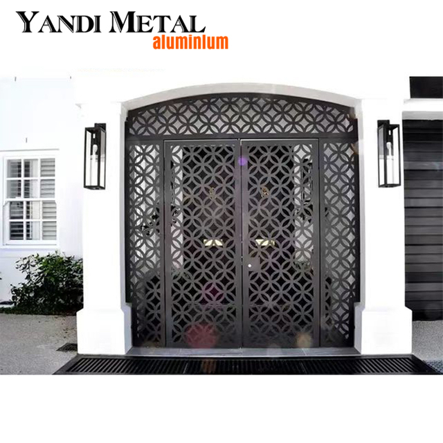 Modern design Custom aluminum fence decoration DIY garden privacy metal screen Aluminum laser cut screen