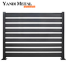 Aluminum outdoor patio garden fence Metal privacy tubular fence panel Outdoor aluminum horizontal slatted fence panel