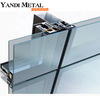 High quality tempered glass building exterior curtain wall window unit system aluminum glass curtain wall