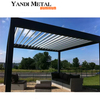 Modern design Outdoor bioclimatic system Louvre Aluminum pergola Custom sized metal pergola