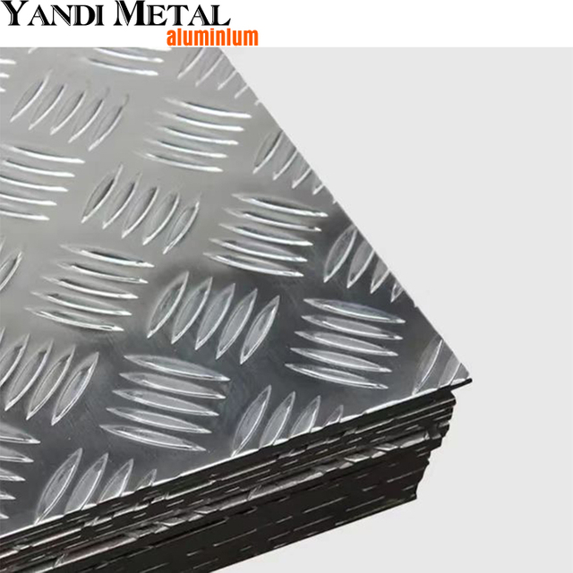 1100 1050 1060 3003 5052 5754 6061 6082 5-bar tread anti-slip embossed aluminum check plate