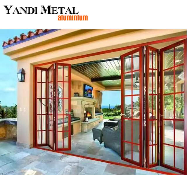 Factory insulation custom household aluminum French flat door aluminum swing aluminum insulation hot