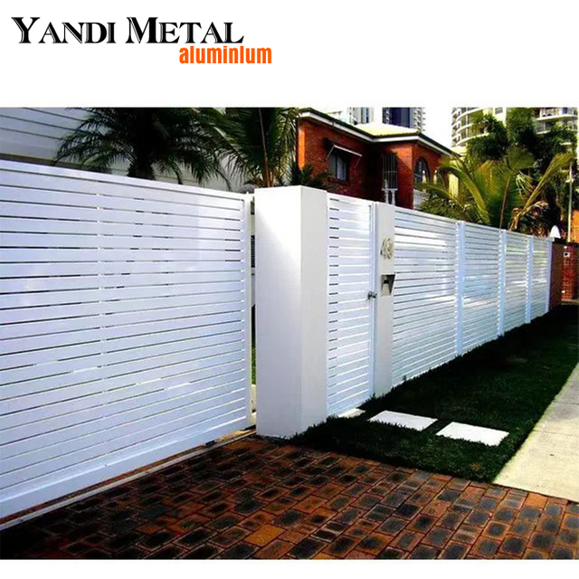 Wholesale decorative garden courtyard house fence privacy cheap wood plastic composite small metal plate