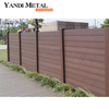 High quality decorative garden patio house fence semi or full privacy Aluminum column decorated privacy slatted wall WPC fence