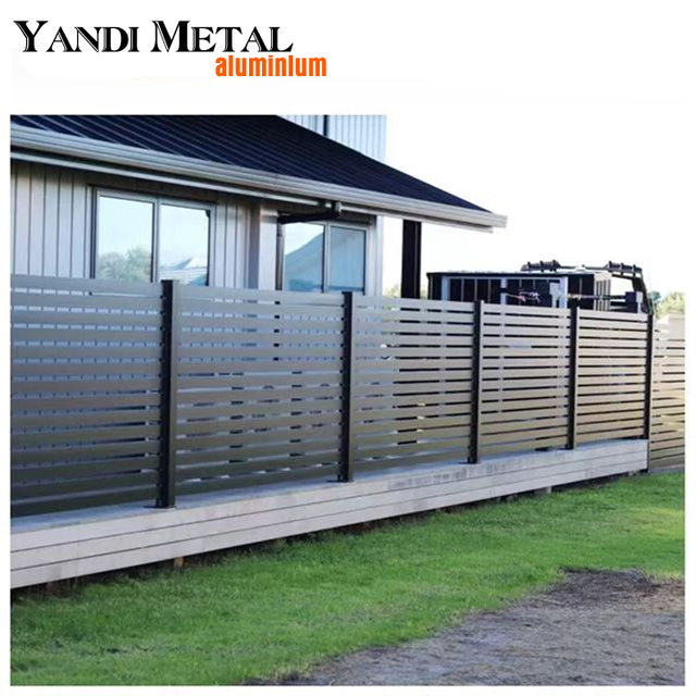 The factory directly supplies different sizes of powder coatings for outdoor aluminum strip guardrail panels for private garden aluminum fences